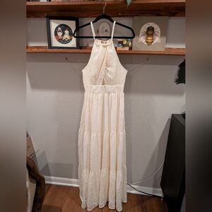 Baltic Born Cream Halter Maxi Dress